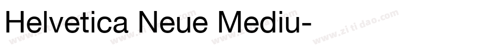 Helvetica Neue Mediu字体转换
